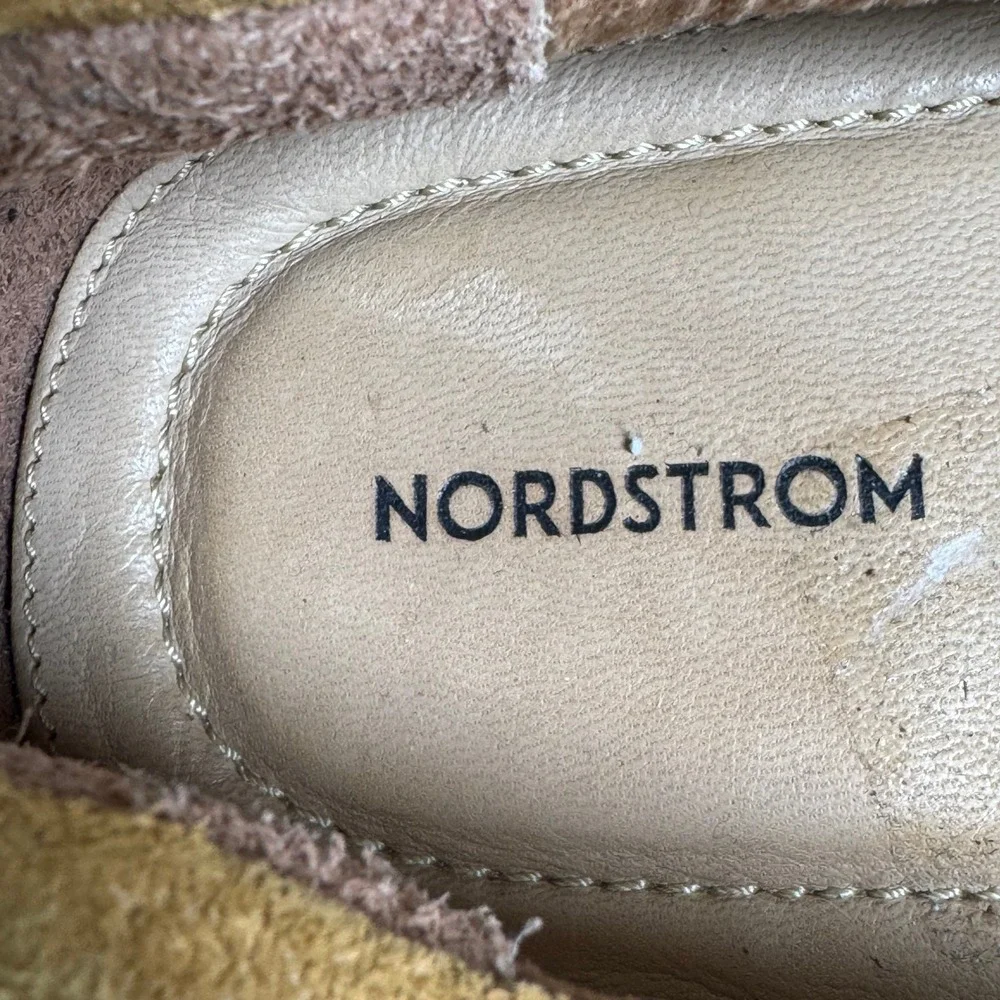 Nordstrom Mens Tan Suede Driving Loafers Moc Toe M22421 Size 13M Brazil